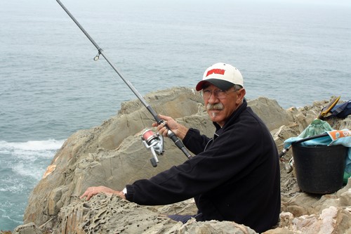 À pesca